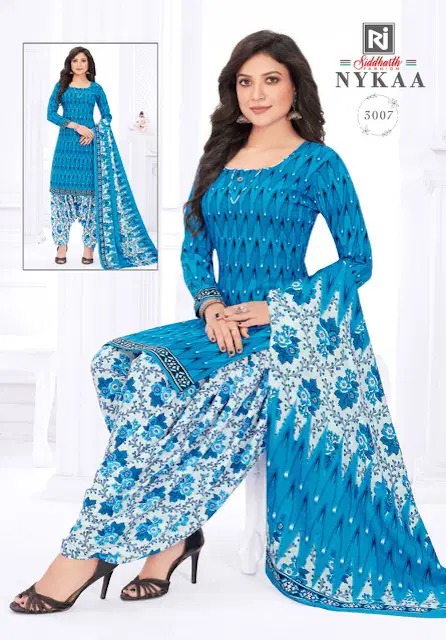 Siddharth Nykaa 3 Printed Cotton Casual Daily Wear Dress Material Collection